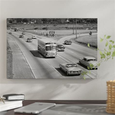 East Urban Home 1960S Overhead Of Busy Four Lane Undivided Highway With ...