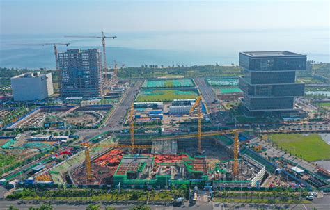 原创组图 | 海口江东发展大厦有序推进 项目地下室结构施工进度已过半-新闻中心-南海网
