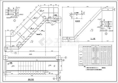 某钢结构楼梯CAD图_楼梯设计_土木在线