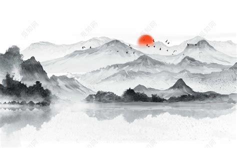 中国山水水墨素材-中国山水水墨模板-中国山水水墨图片免费下载-设图网