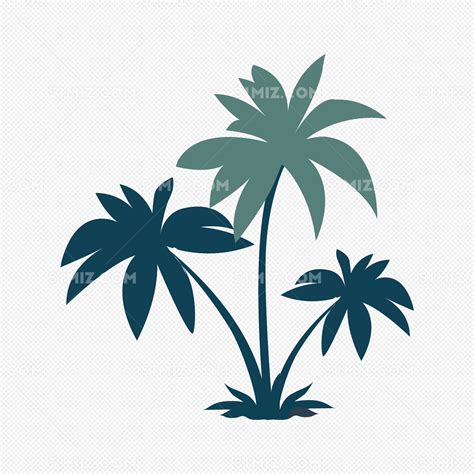 椰子树剪影矢量图图片素材免费下载 - 觅知网