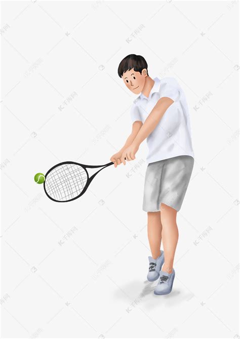 暑假生活打网球的男孩素材图片免费下载-千库网