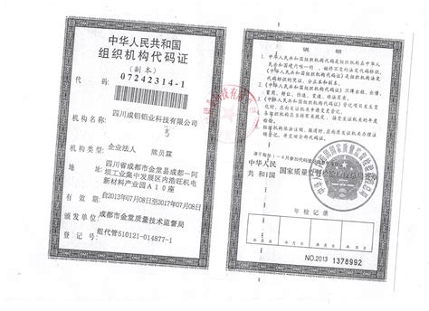 荣誉证书 - 四川成铝铝业科技有限公司
