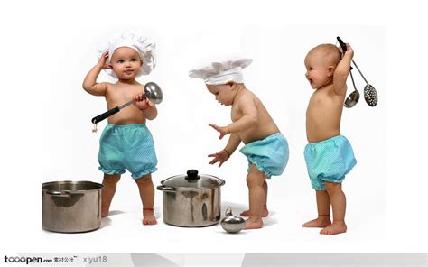 可爱儿童-一群搞笑的婴儿 - 素材公社 tooopen.com
