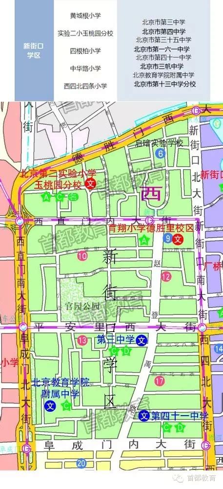 北京海淀、东城、西城: 热门中小学分布图!|西城|东城|小学_新浪新闻
