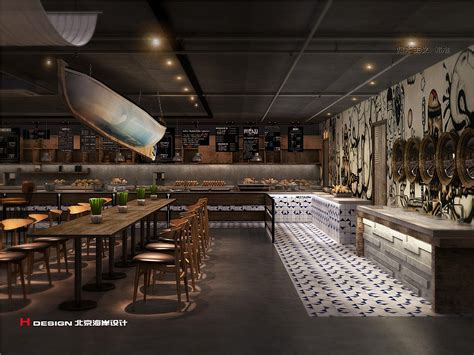 鲅鱼圈酒店员工餐厅案例—北京海岸设计|空间|家装设计|海岸设计 - 原创作品 - 站酷 (ZCOOL)