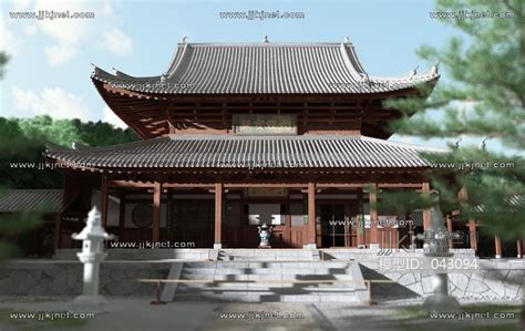 H15-0606中式建筑外观古建大雄宝殿寺院3d模型下载-【集简空间】「每日更新」