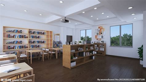 现代图书阅览室3d模型下载-【集简空间】「每日更新」