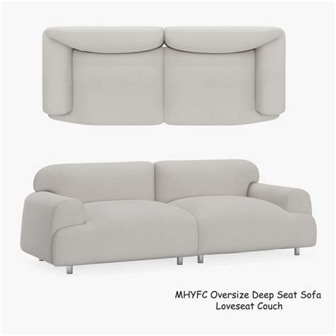 3D model MHYFC Oversize Deep Seat Sofa Loveseat Couch - TurboSquid 2150435