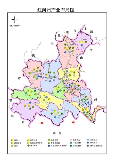 红河州标准地图 - 红河州地图 - 地理教师网