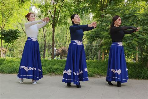 广场舞《想西藏》歌曲好听，舞步优雅大方，紫竹院魅力朵朵舞蹈队