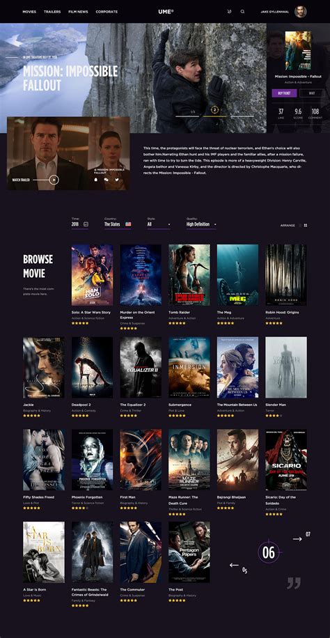 电影网站设计|网页|企业官网|蔚然视觉设计 - 原创作品 - 站酷 (ZCOOL)