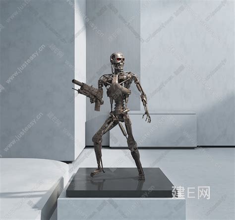现代机器人雕塑3d模型下载100878451_3d现代机器人雕塑模型下载_3d ...