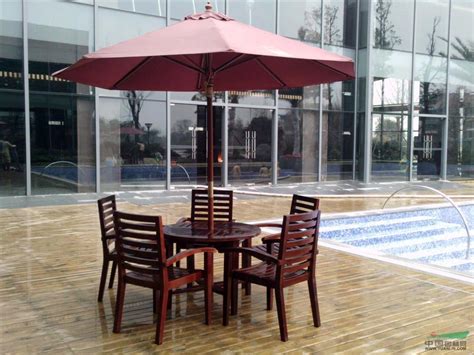 三亚酒店实木餐椅，度假广场休闲套椅，阳台实木座椅 - - 休憩桌椅供应 - 园林资材网