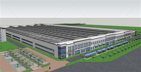 工厂鸟瞰图3D模型_其他建筑模型下载-摩尔网CGMOL
