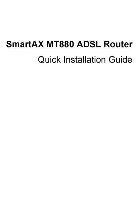 HUAWEI SMARTAX MT880 QUICK INSTALLATION MANUAL Pdf Download | ManualsLib