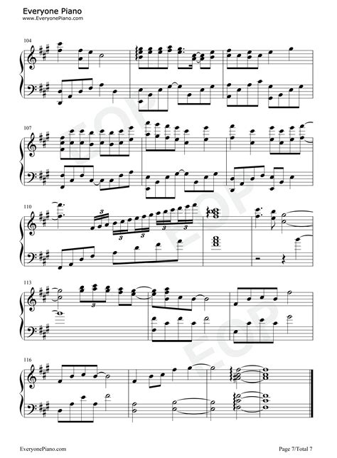 凉凉-完美版五线谱预览7-钢琴谱文件（五线谱、双手简谱、数字谱、Midi、PDF）免费下载