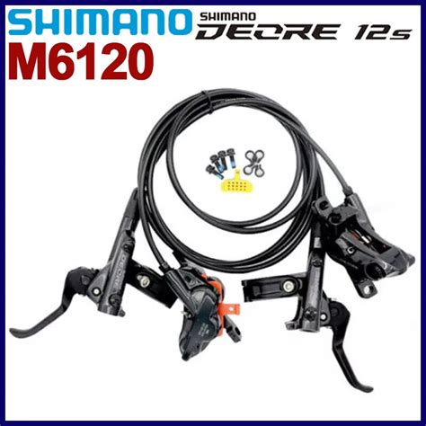 SHIMANO DEORE M6120 Hydraulic Disc Brake Set MT420 Disc Brake D03S 4 ...