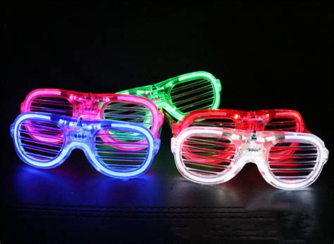 发光百叶窗眼镜 LED眼镜派对眼镜玩具 发光闪光眼镜派对搞怪-阿里巴巴