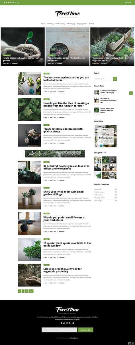 景观园艺美化blog响应式网页模板免费下载html - 模板王
