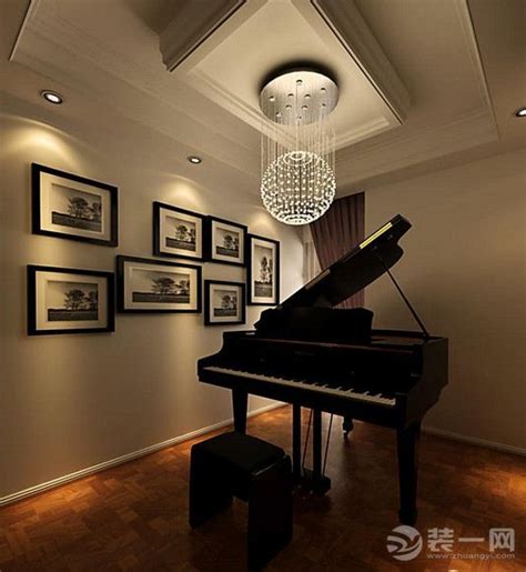 钢琴室内设计效果图,小型钢琴室装修图片,小户型钢琴摆放效果图_大山谷图库
