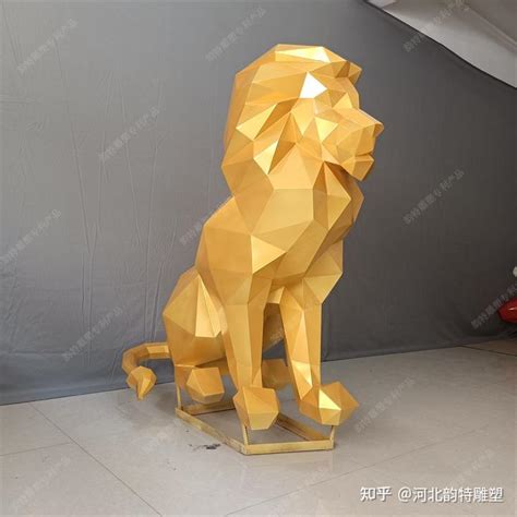 不锈钢几何动物狮子雕塑 - 知乎