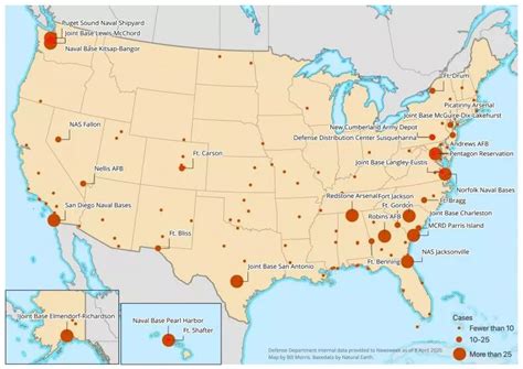 【推荐 美媒曝光美军感染地图，标注了超一百个出现确诊病例的美军基地！|推荐|新冠肺炎|热点|美国】_傻大方