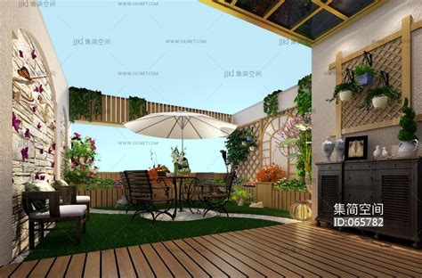 现代景观阳台3d模型下载-【集简空间】「每日更新」