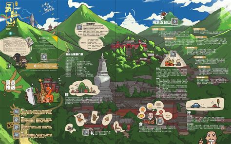 五台山旅游地图|插画|商业插画|JJJOFFF - 原创作品 - 站酷 (ZCOOL)