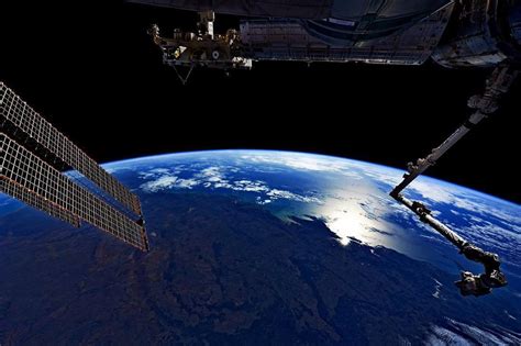 豆田， 国际空间站俯瞰地球，来自宇航员Jack Fischer。