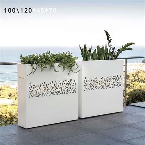户外不锈钢花盆室外花坛景观花槽可移动种植树箱高档花架圆筒花钵-阿里巴巴
