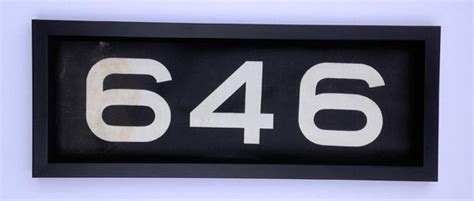 646 | White on Black Numbered Destinations | London Bus Blinds