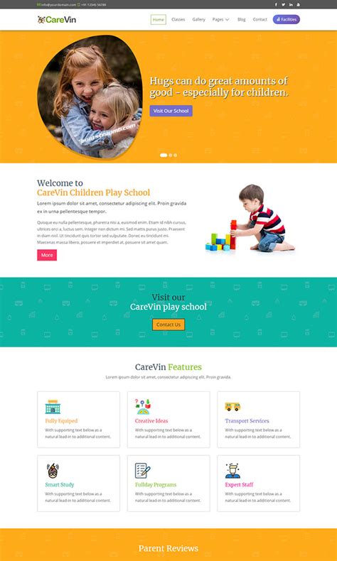简约幼儿园HTML5网站模板_站长素材