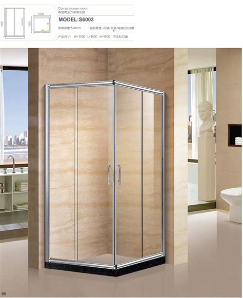 厂家直销卫生间移门钢化玻璃淋浴房 长方形简易对角淋浴房 S6003-阿里巴巴