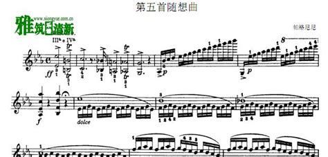 帕格尼尼谱子,24首随想曲,小提琴_大山谷图库