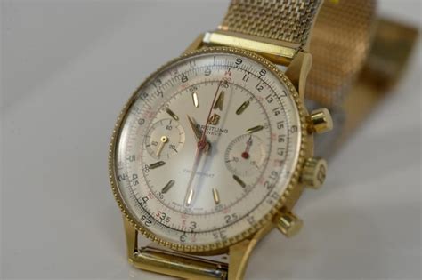 1950 Breitling 217012 Chronomat 809 with gold plated case and Venus cal ...