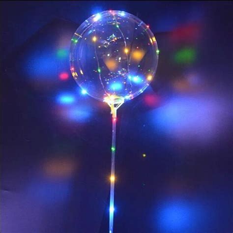 波波球爆款网红气球波波气球LED发光七彩透明心形波波球婚庆 ...
