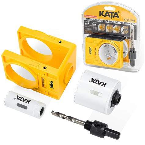 Buy KATA 1-3/8" - 1-3/4" Bi-Metal Door Lock Installation Kit for Metal ...