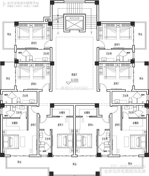 莆田市某居住区4860平米6层砖混结构住宅楼建筑设计CAD图纸（含跃层）_居住建筑_土木在线