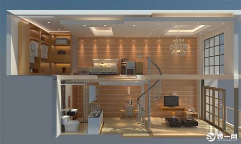 小户型复式单身公寓房屋平面设计图_装信通网效果图