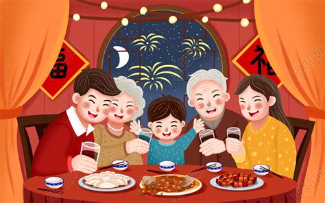 春节家人团聚拜年高清图片下载-正版图片500773677-摄图网