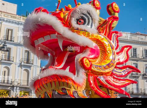 Chinese dragon dance to celebrate the Lunar New Year in Central, Hong ...