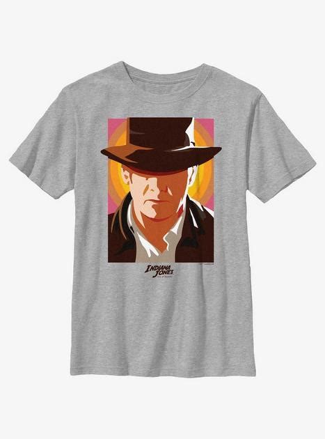 Indiana Jones and the Dial of Destiny Popped Hat Youth T-Shirt - GREY ...