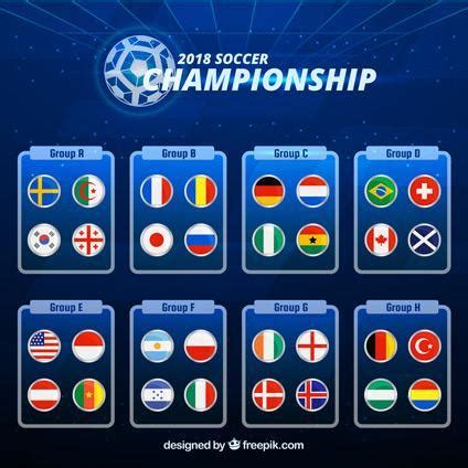 2018俄罗斯世界杯国际足球比赛对阵插画海报挂画设计模板矢量图合集 - NicePSD 优质设计素材下载站