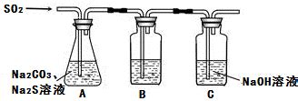 某研究小组欲探究SO2的化学性质，设计了如下实验方案。(1)在B中检验SO2的氧化性，则B中所盛试剂可为________。(2)在C中装 ...