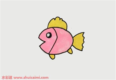 最简单的小鱼简笔画画法 简单的幼儿园小鱼怎么画 可爱小鱼儿教程[ 图片/9P ] - 才艺君