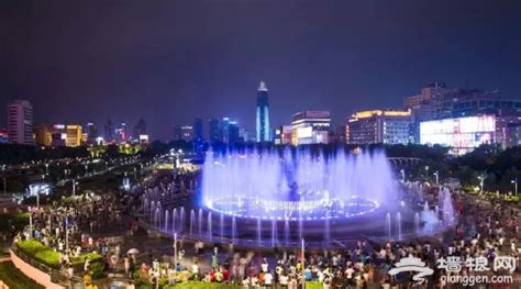 济南泉城广场音乐喷泉夜景,都市风光,建筑摄影,摄影素材,汇图网www.huitu.com