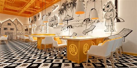 餐厅设计案例，340㎡广盈香港茶餐厅设计，休闲食刻·甜点时间！_空间_矩形_港式