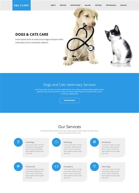 宠物医院HTML5网站模板是一款大气扁平化风格的宠物狗医院网站模板下载。_金屋文档