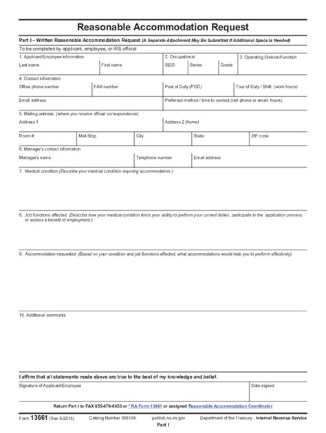 Form 13661 reasonable accommodation request: Fill out & sign online ...